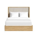 Rosalie Queen UPH Bed in Natural - Tampa Furniture Outlet