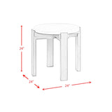 Rosamel Round End Table in Ash Brown
