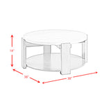 Rosamel Round Coffee Table in Ash Brown - Tampa Furniture Outlet