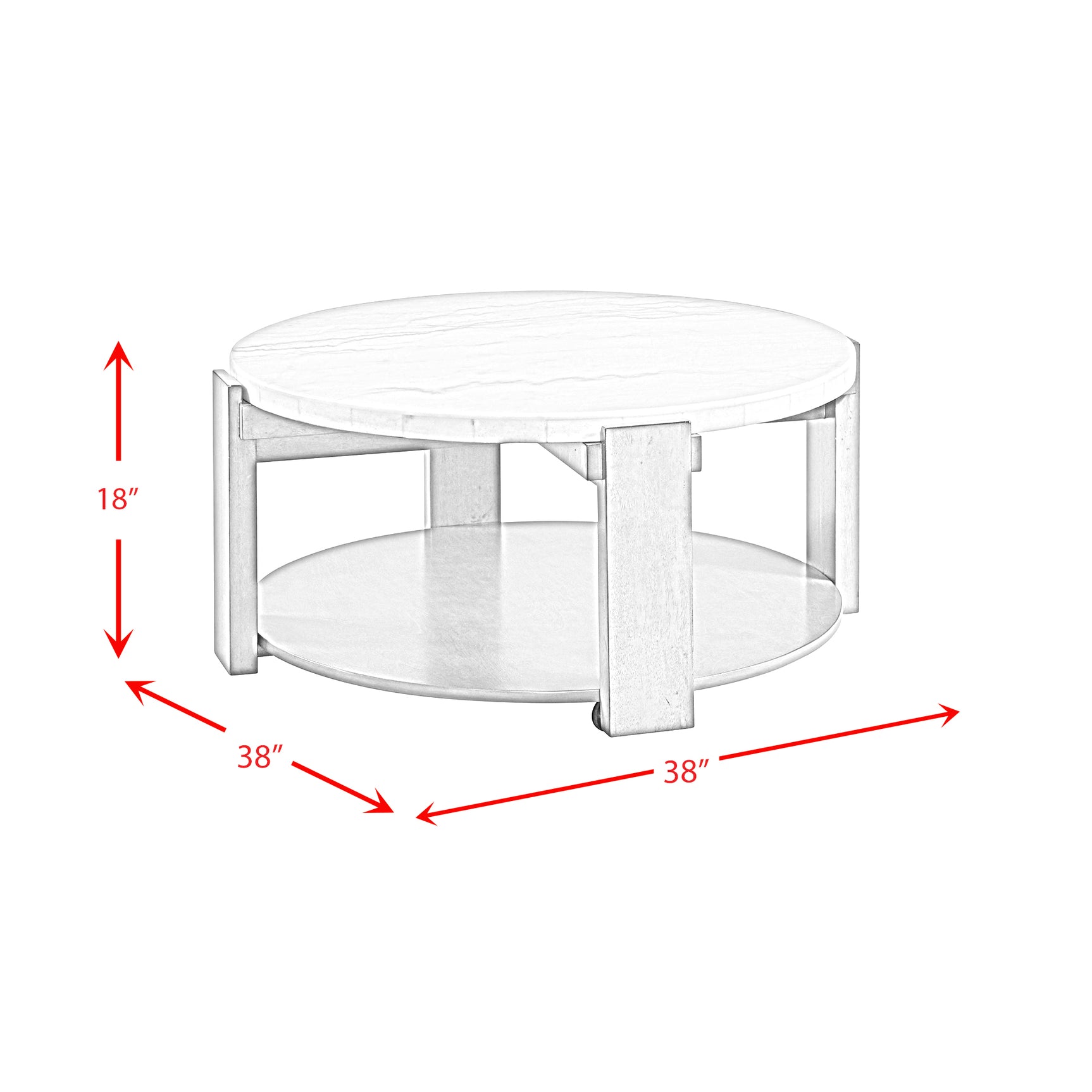 Rosamel Round Coffee Table in Ash Brown - Tampa Furniture Outlet