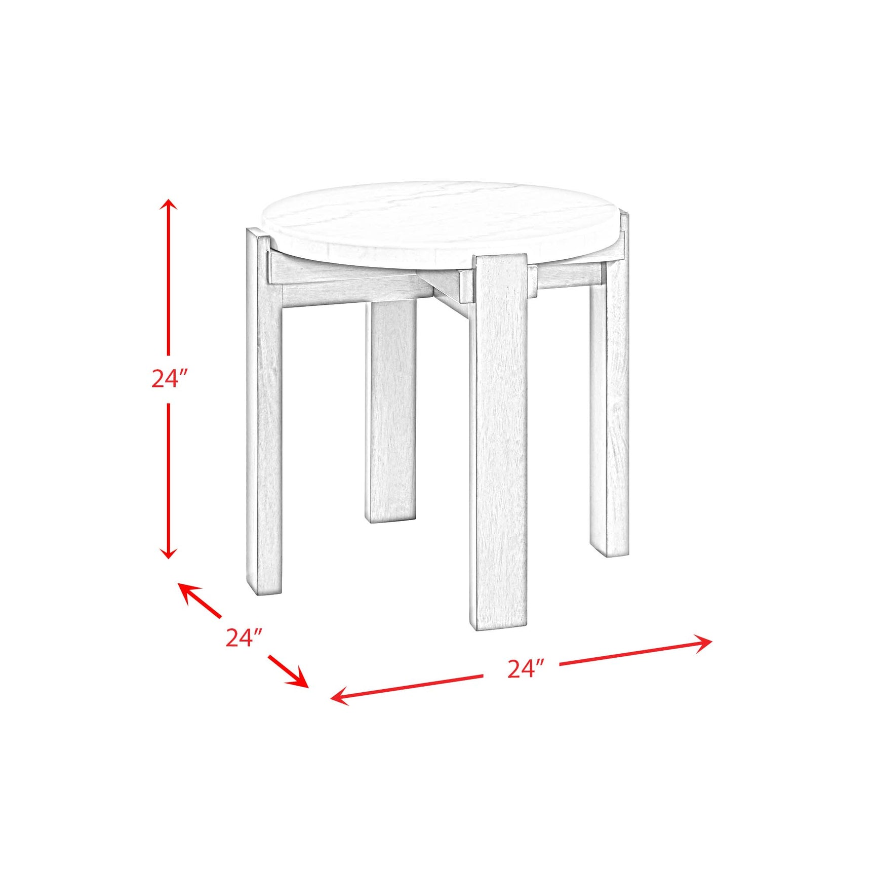 Rosamel Round End Table in Ash Brown - Tampa Furniture Outlet