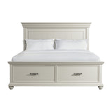 Slater King Bed in Antique White - Tampa Furniture Outlet