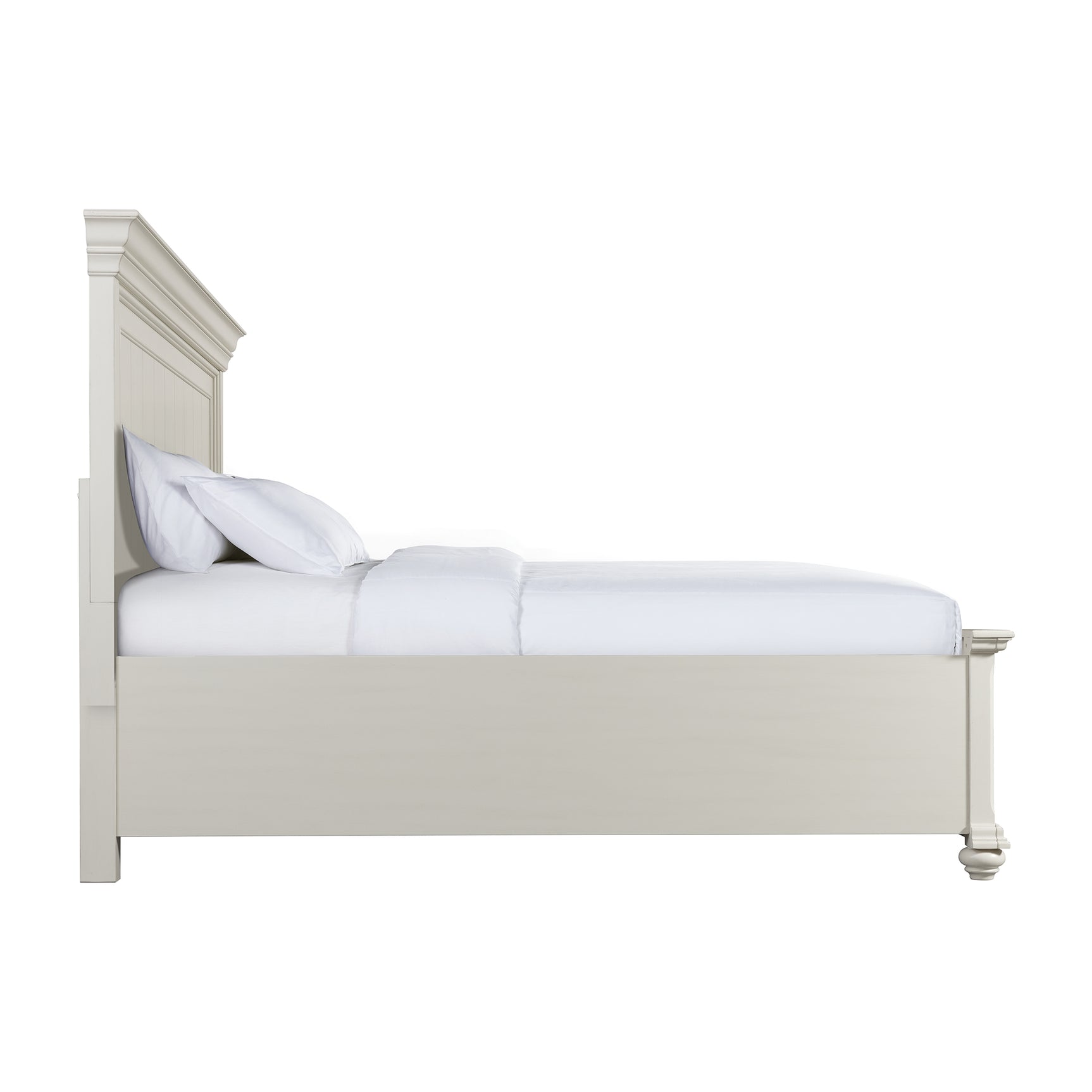 Slater King Bed in Antique White - Tampa Furniture Outlet