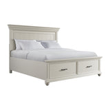 Slater King Bed in Antique White - Tampa Furniture Outlet
