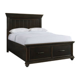 Slater Queen Bed Black - Tampa Furniture Outlet