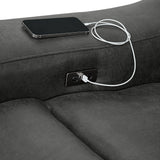 Saber Modular RHF Power Motion Recliner in Texas Granite - Tampa Furniture Outlet