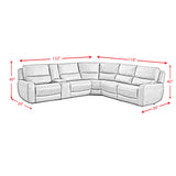 Saber Modular RHF Power Motion Recliner in Texas Granite - Tampa Furniture Outlet