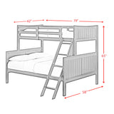 Sami Twin Over Full Bunk White