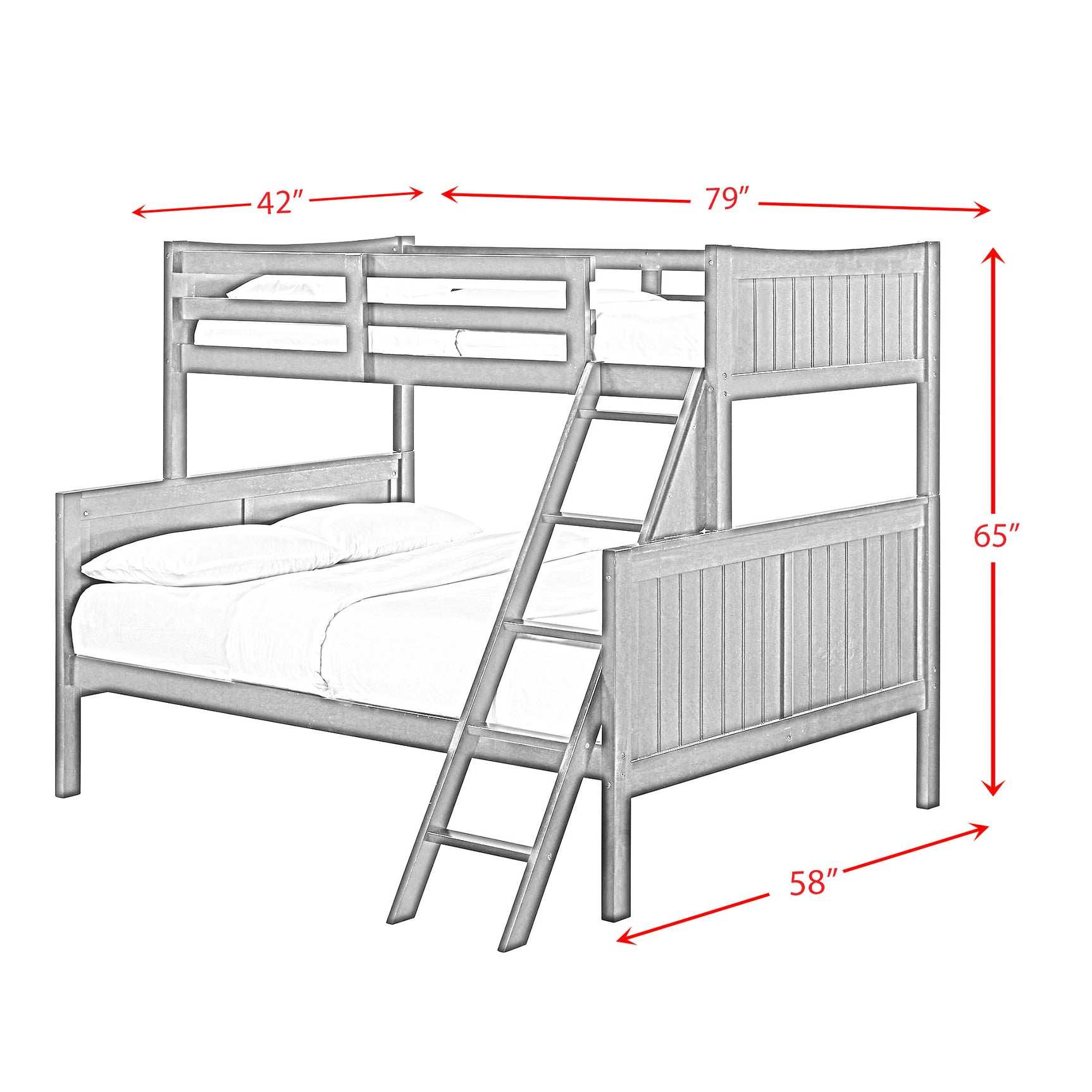 Sami Twin Over Full Bunk White