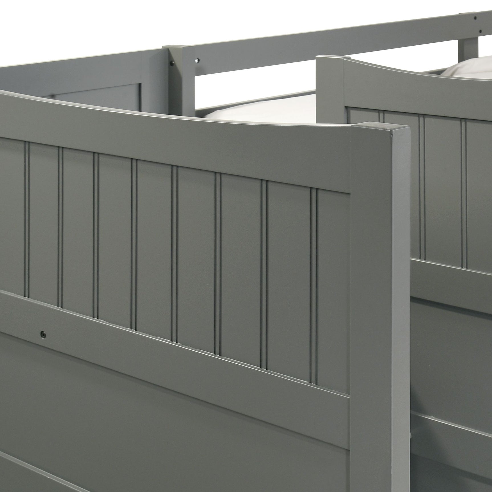 Sami Twin Over Full Step Bunk with Left HB in Grey