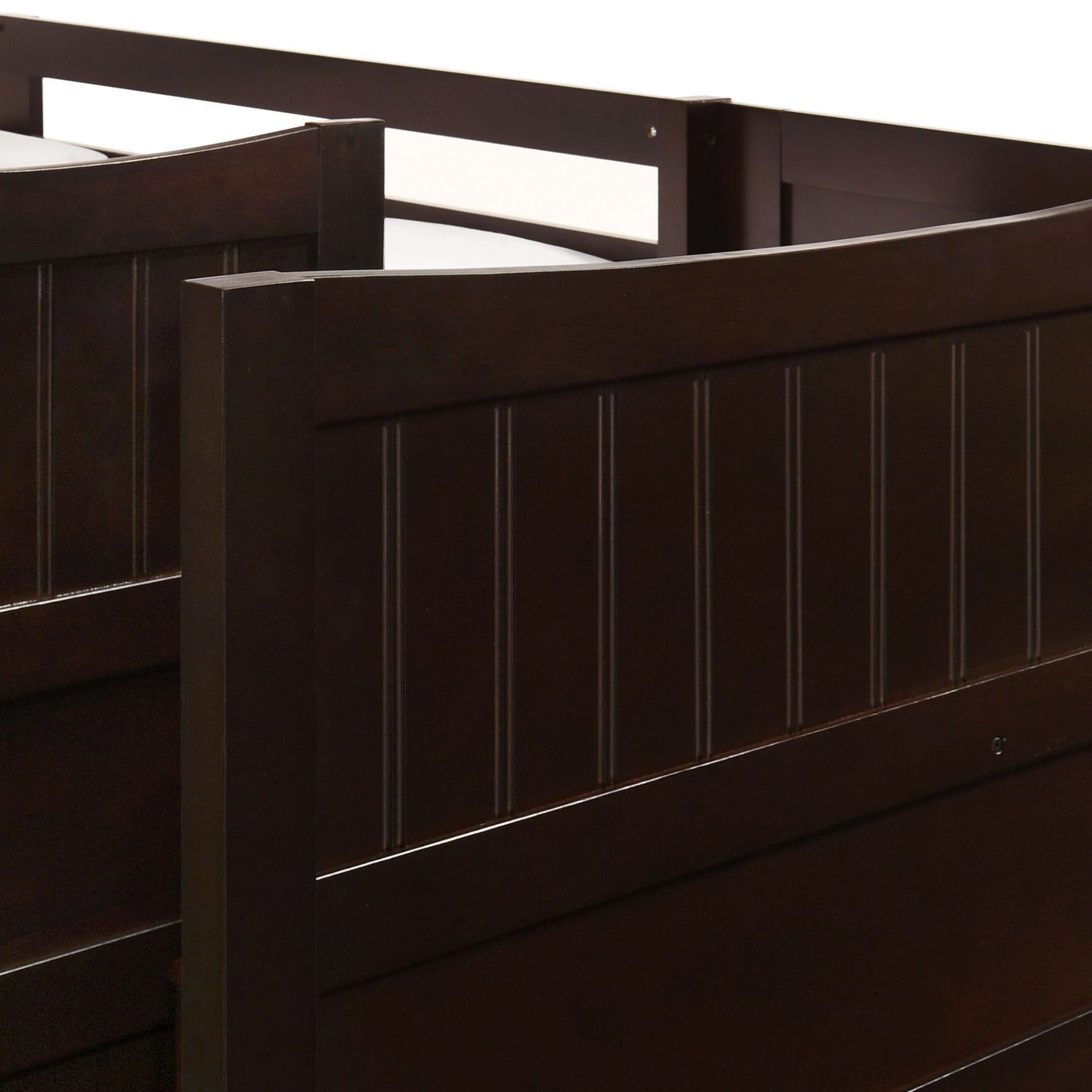 Sami Twin Over Full Step Bunk with Right HB in Espresso