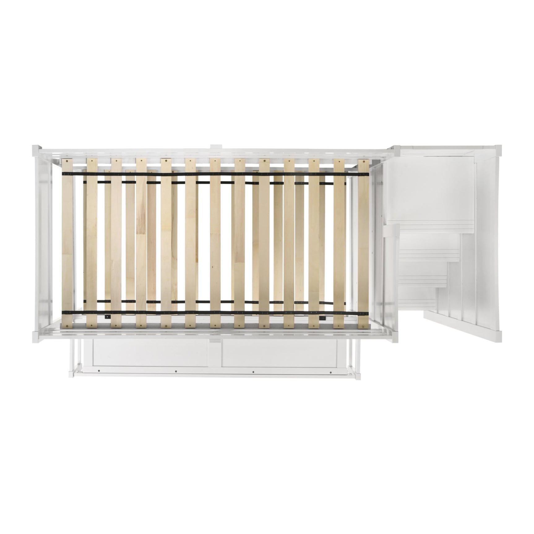 Sami Twin Over Full Step Bunk with Right HB in White - Tampa Furniture Outlet