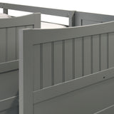 Sami Twin Over Full Step Bunk with Right HB in Grey