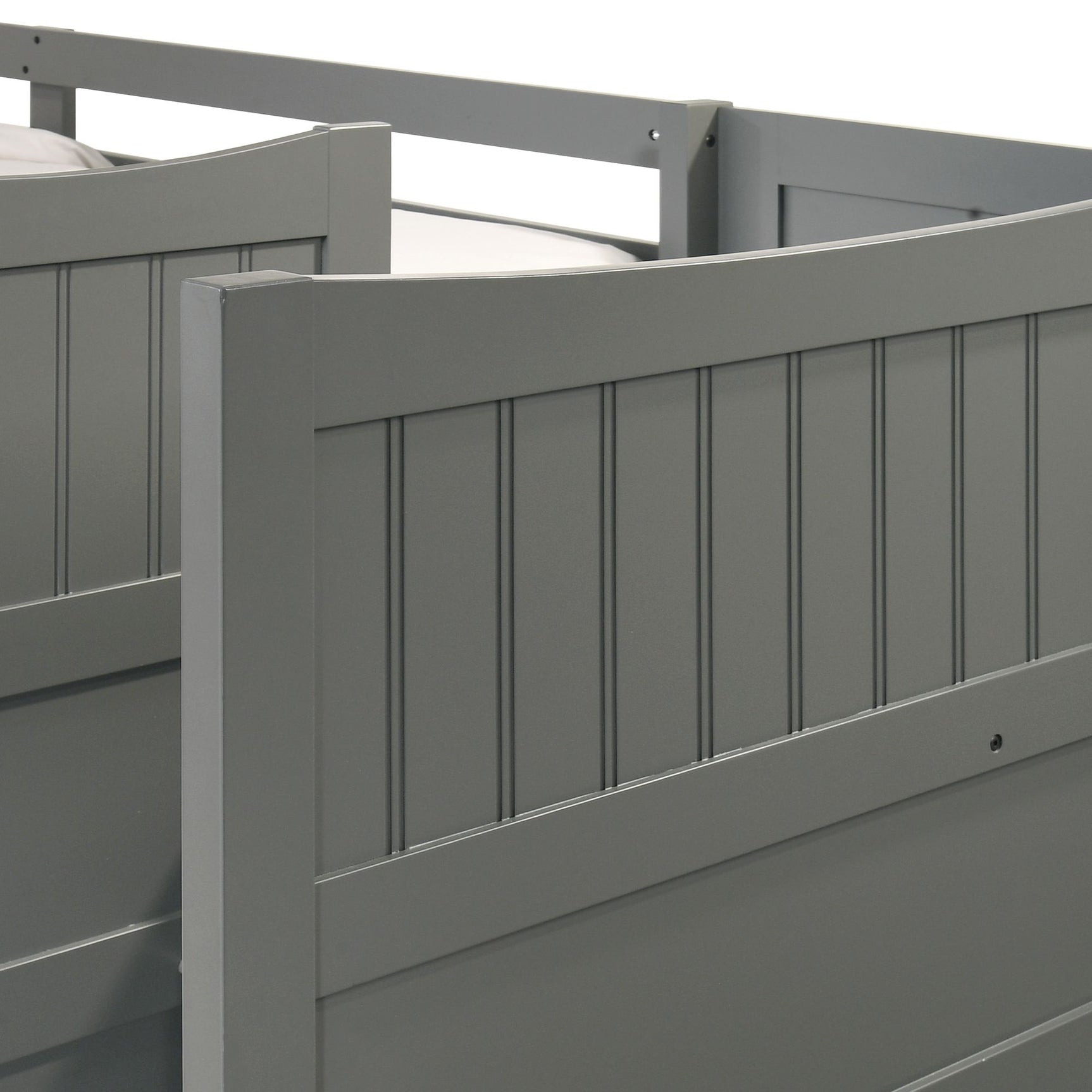 Sami Twin Over Full Step Bunk with Right HB in Grey