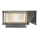 Sami Twin Over Full Step Bunk with Right HB in Grey - Tampa Furniture Outlet
