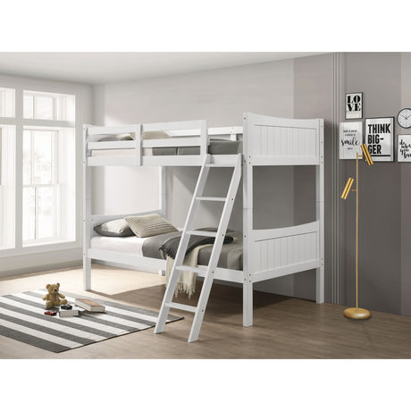 Sami Twin Over Twin Bunk White – SKU SM700TTB | Elements