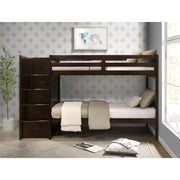 Sami Twin Over Twin Step Bunk with Left HB in Espresso – SKU SM550TTBL | Elements