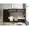Sami Twin Over Twin Step Bunk with Left HB in Espresso – SKU SM550TTBL | Elements
