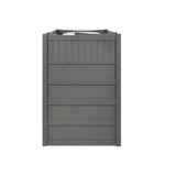 Sami Twin Over Twin Step Bunk with Left HB in Grey - Tampa Furniture Outlet