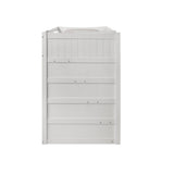 Sami Twin Over Twin Step Bunk with Left HB in White - Tampa Furniture Outlet