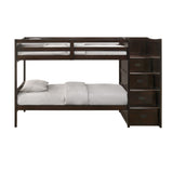 Sami Twin Over Twin Step Bunk with Right HB in Espresso - Tampa Furniture Outlet