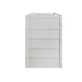Sami Twin Over Twin Step Bunk with Right HB in White - Tampa Furniture Outlet
