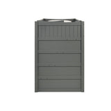 Sami Twin Over Twin Step Bunk with Right HB in Grey - Tampa Furniture Outlet