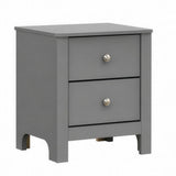 Sami Youth 2-Drawer Nightstand in Grey