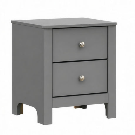 Sami Youth 2-Drawer Nightstand in Grey