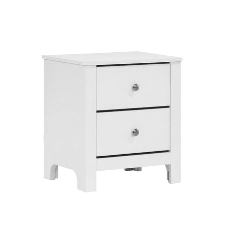 Sami Youth 2-Drawer Nightstand in White