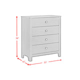 Sami Youth 4-Drawer Chest in White