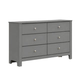 Sami Youth 6-Drawer Dresser in Grey