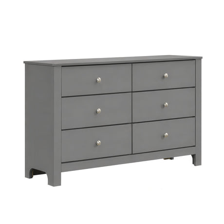 Sami Youth 6-Drawer Dresser in Grey