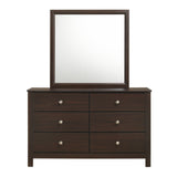 Sami Youth Dresser and Mirror Set in Espresso - Tampa Furniture Outlet