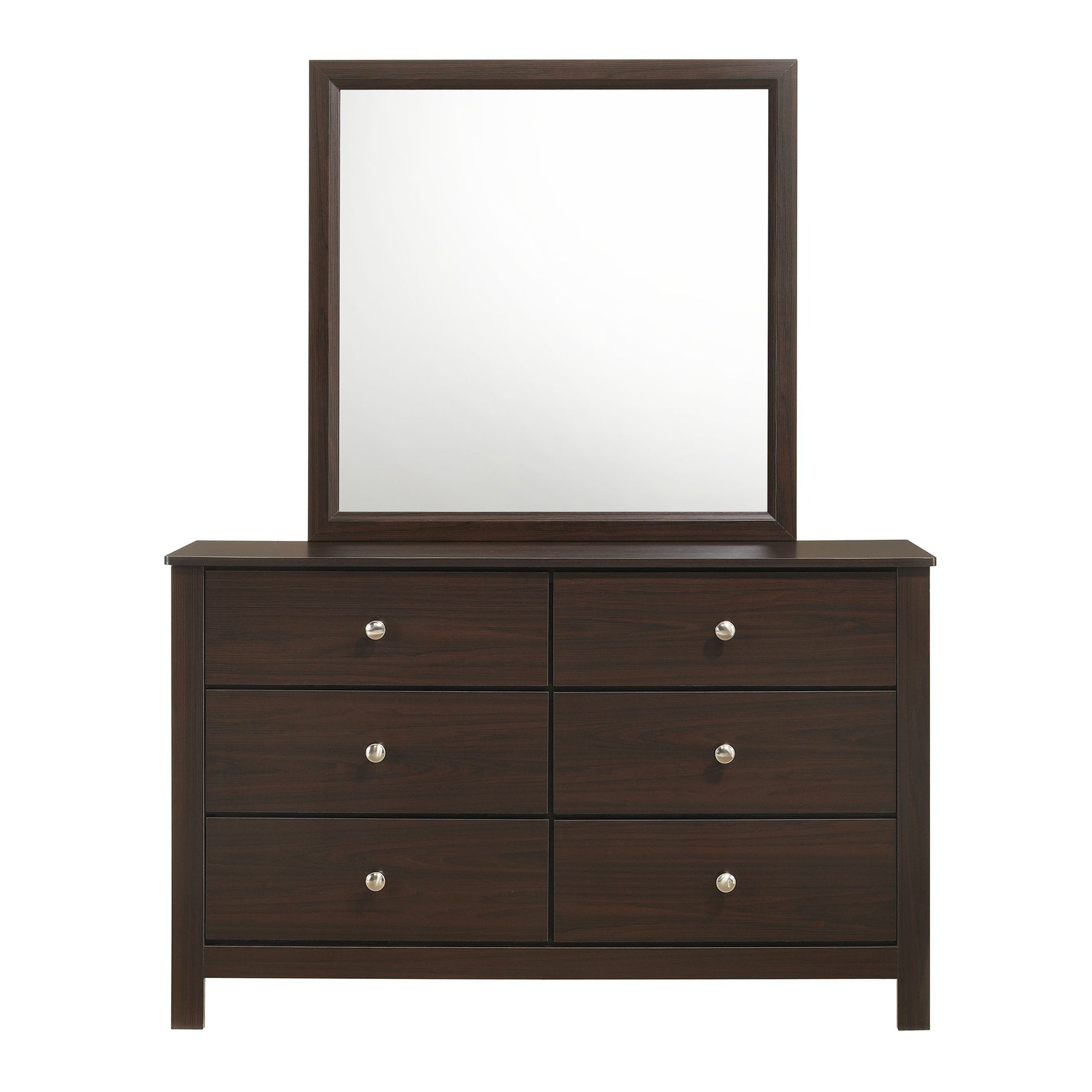 Sami Youth Dresser and Mirror Set in Espresso - Tampa Furniture Outlet