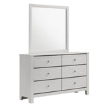 Sami Youth Dresser and Mirror Set in White - Tampa Furniture Outlet