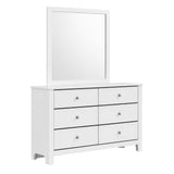 Sami Youth Dresser and Mirror Set in White
