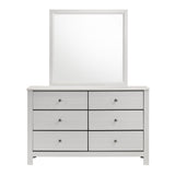 Sami Youth Dresser and Mirror Set in White - Tampa Furniture Outlet