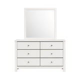 Sami Youth Dresser and Mirror Set in White