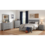 Sami Youth Full Panel Bed in Grey – SKU SM390FB | Elements