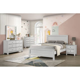 Sami Youth Dresser and Mirror Set in White - Tampa Furniture Outlet
