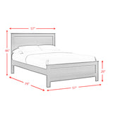Sami Youth Full Panel Bed in Grey