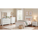 Sami Youth Twin Panel Bed in White – SKU SM790TB | Elements