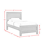 Sami Youth Twin Panel Bed in Grey