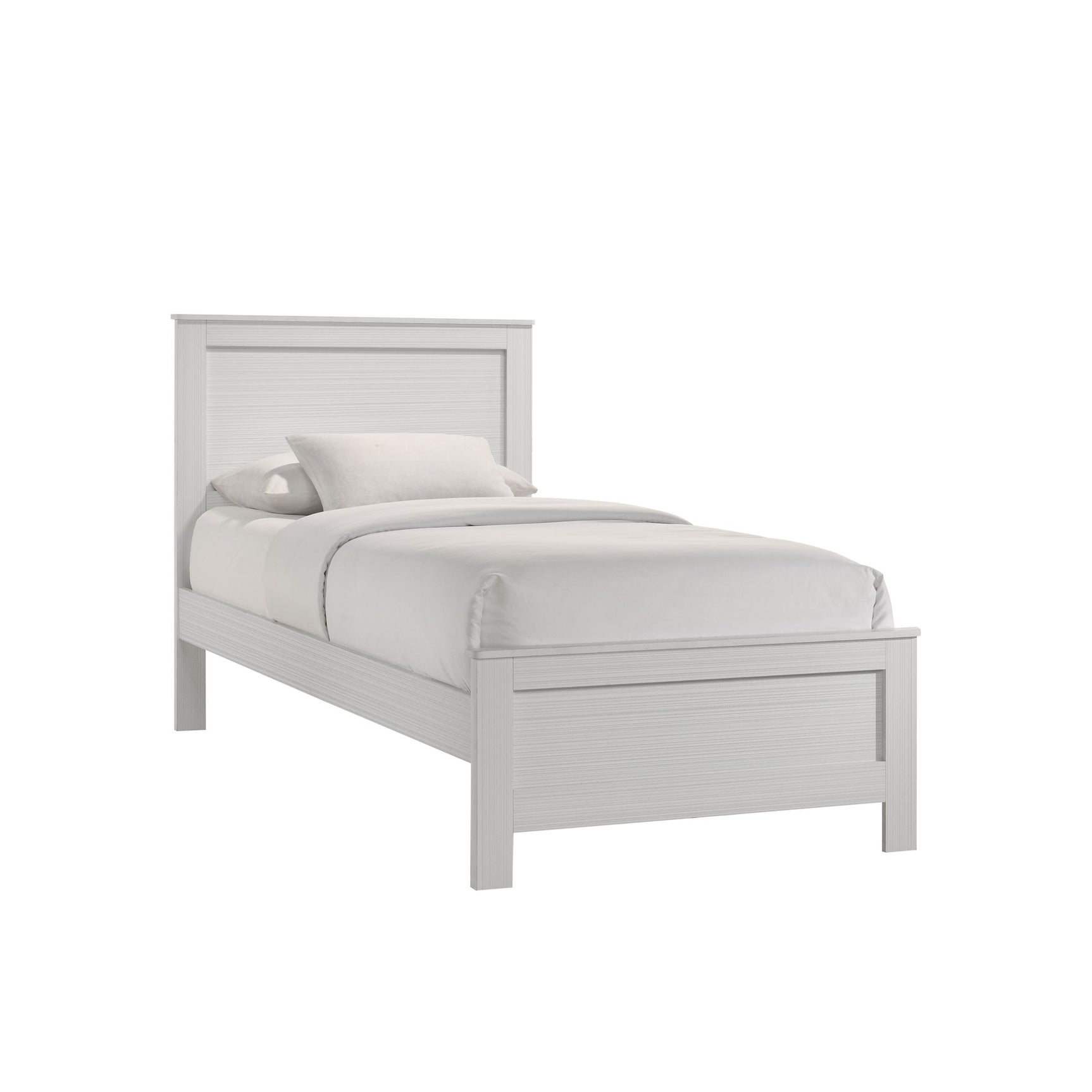 Sami Youth Twin Panel Bed in White - Tampa Furniture Outlet