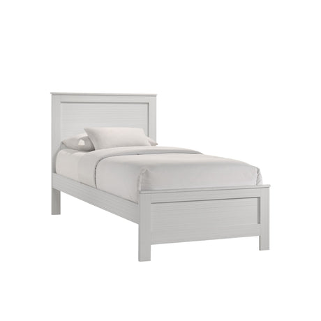 Sami Youth Twin Panel Bed in White - Tampa Furniture Outlet