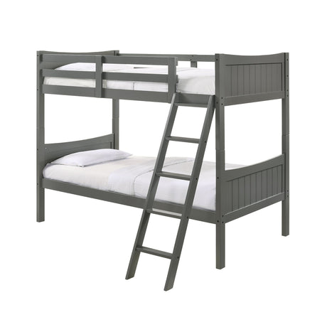 Sami Twin Over Twin Bunk Grey - Tampa Furniture Outlet
