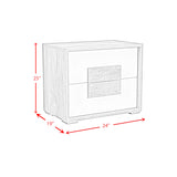 San Matteo 2-Drawer Nightstand with USB in Dual Tone - Tampa Furniture Outlet