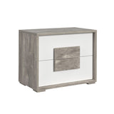 San Matteo 2-Drawer Nightstand with USB in Dual Tone - Tampa Furniture Outlet