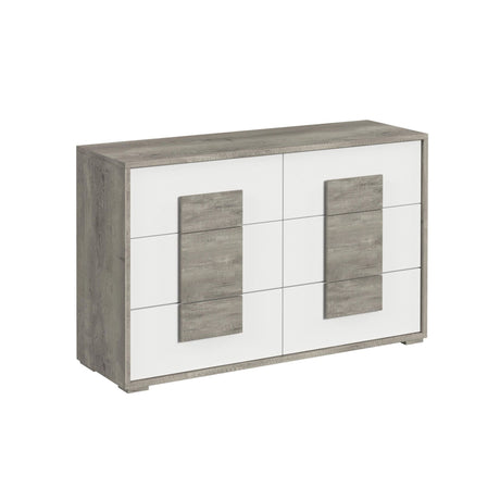 San Matteo 6-Drawer Dresser in Dual Tone - Tampa Furniture Outlet